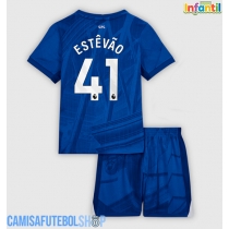 Camisa de time de futebol Chelsea Estevao Willian #41 Replicas 1º Equipamento Infantil 2025-26 Manga Curta (+ Calças curtas)